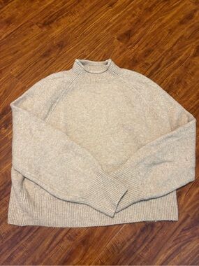 J. Crew Women's Mock Neck Sweater in Light Taupe